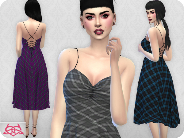 Sims 4 Claudia dress RECOLOR 9 by Colores Urbanos at TSR
