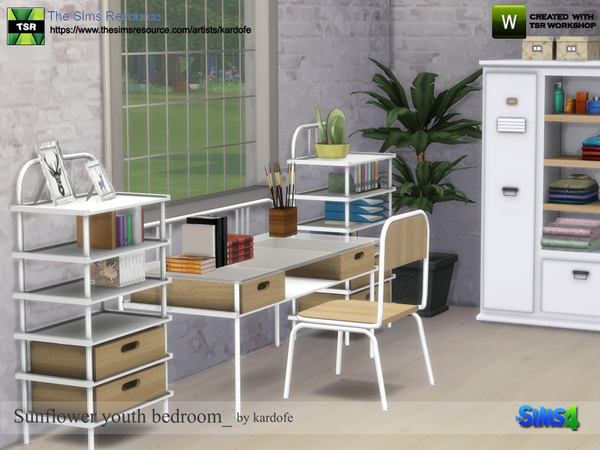 Sims 4 Sunflower youth bedroom by kardofe at TSR