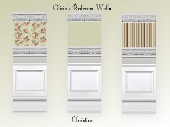 Sims 4 Olivias bedroom & Contry kitchen walls at CC4Sims