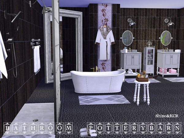 Sims 4 Bathroom Potterybarn by ShinoKCR at TSR