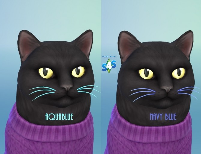 Sims 4 Cat Whiskers 14 Colours by wendy35pearly at Mod The Sims