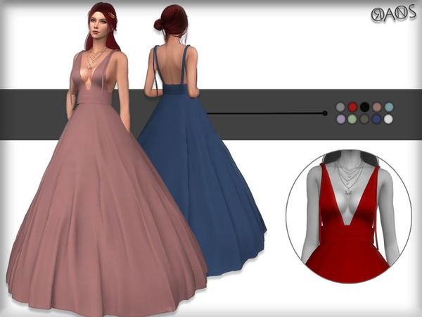 Sims 4 Demy Gown by OranosTR at TSR