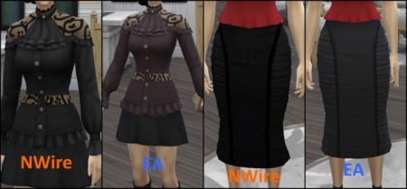 B&W Vampire clothings by NWire at Mod The Sims