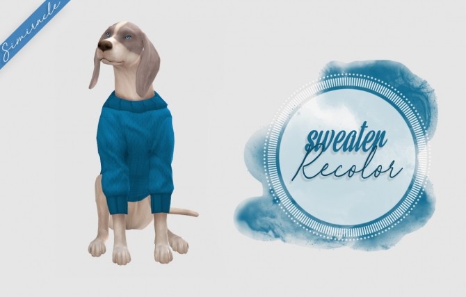 Sims 4 Sweater Recolor Big Dog at Simiracle