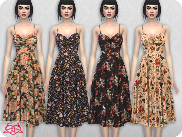 Sims 4 Claudia dress RECOLOR 6 by Colores Urbanos at TSR