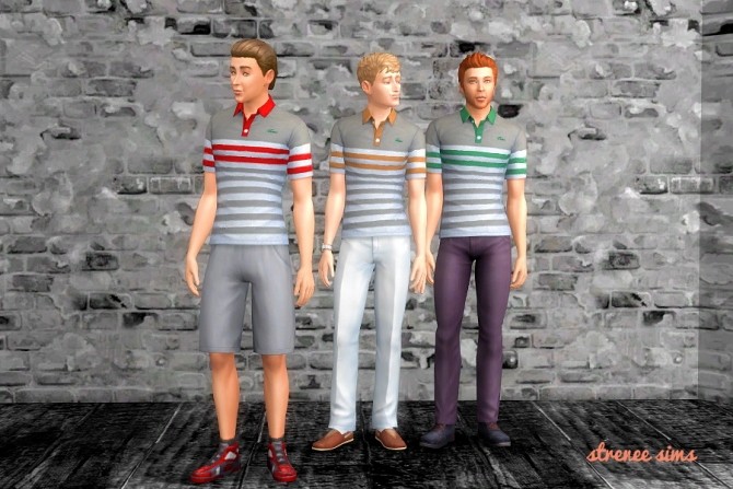 Sims 4 Mens Polo Shirts at Strenee Sims