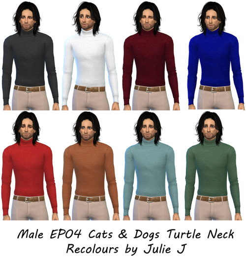 Sims 4 Male EP04 Male Turtle Neck Sweater Recolours at Julietoon – Julie J