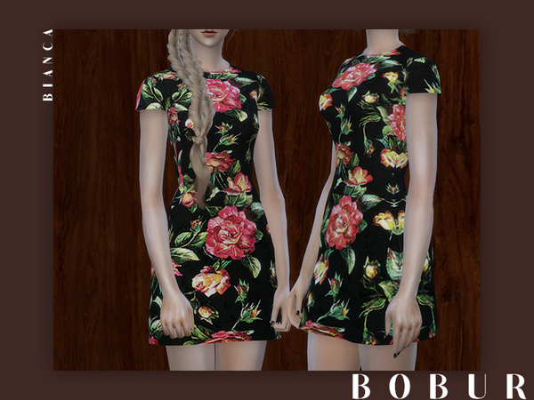 Sims 4 Bianca dress by Bobur3 at TSR