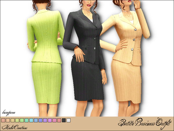 Sims 4 Portite Business Outfit by MahoCreations at TSR