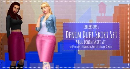 Denim Duet skirts by leeleesims1 at SimsWorkshop
