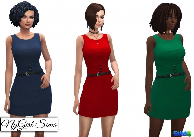 Sims 4 High Waisted Sleeveless Business Dress at NyGirl Sims