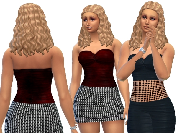 Sims 4 Mini Dress Saphira by Louisa 1 at TSR