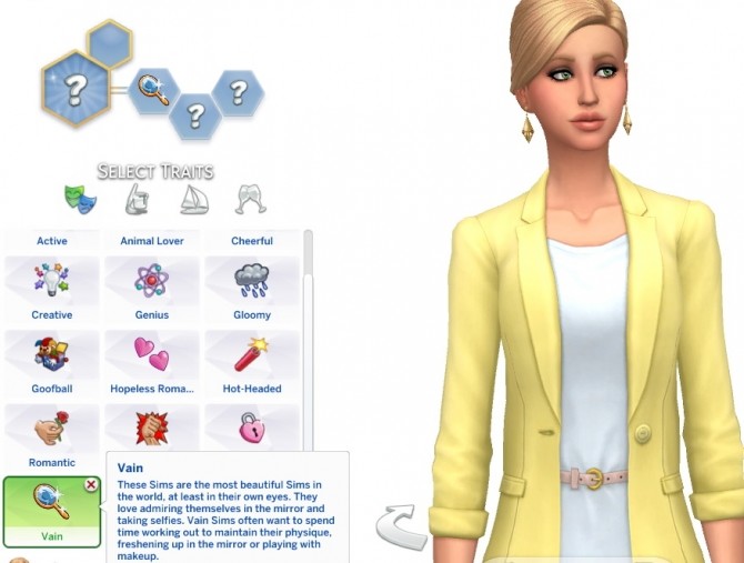 Sims 4 Simmersarah custom traits by edespino at Mod The Sims