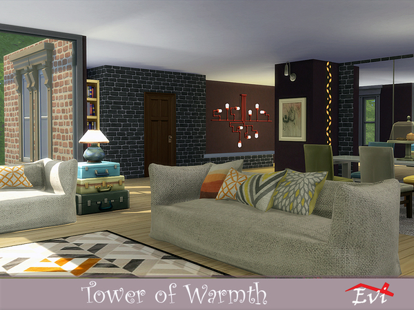 Sims 4 Tower of Warmth house by evi at TSR