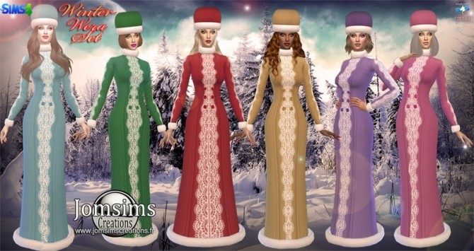 Sims 4 Winter wera set at Jomsims Creations