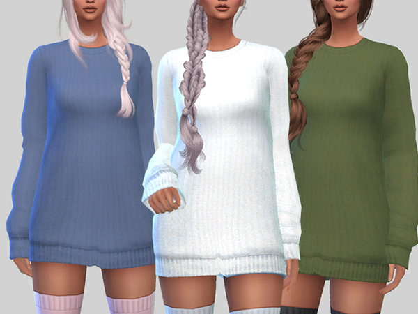 Sims 4 Soft Ribbed Sweater by Pinkzombiecupcakes at TSR