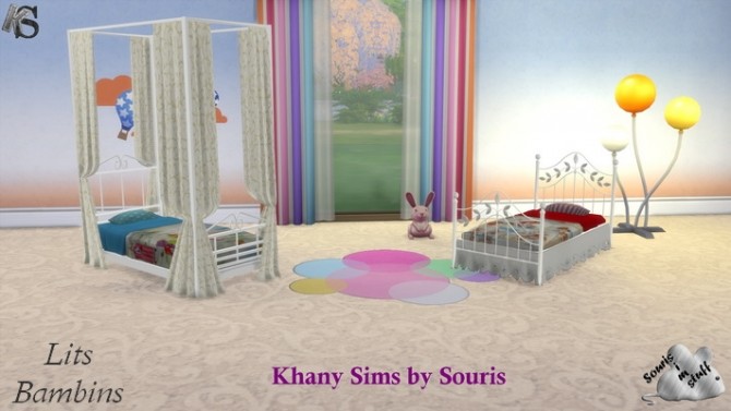 Sims 4 ARCAN beds LEAVES by Souris at Khany Sims