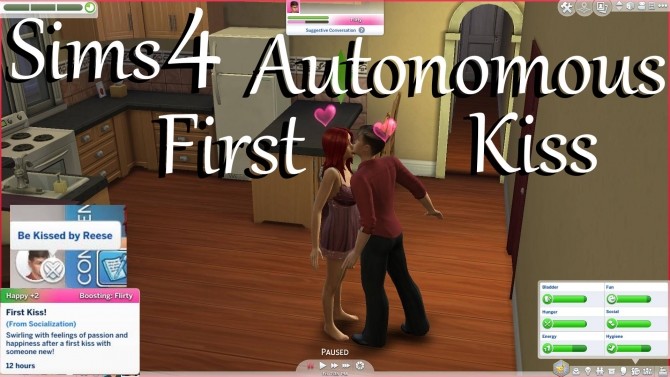Sims 4 Autonomous First Kiss by PolarBearSims at Mod The Sims