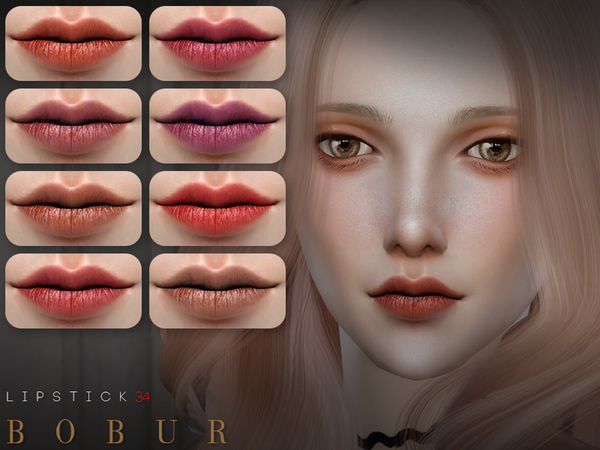 Sims 4 Lipstick 34 by Bobur3 at TSR