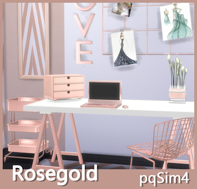 Sims 4 Rose Gold Decor at pqSims4