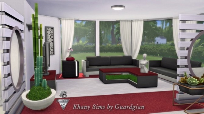 Sims 4 IBIS contemporary house by Guardgian at Khany Sims