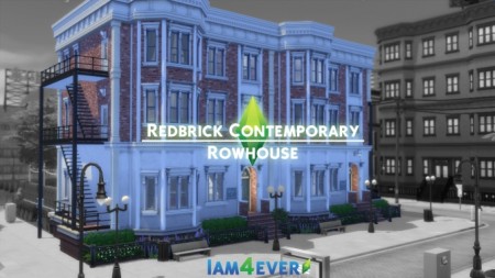 Contemporary Redbrick Rowhouse by Iam4ever at Mod The Sims
