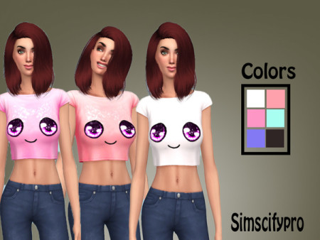 Cute Crop Top by SimscifyPro at TSR