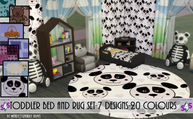 Sims 4 Toddler Bed and Rug SET by wendy35pearly at Mod The Sims