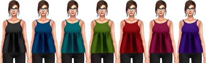 Sims 4 Halosims Ruffle Top Conversion at Astya96