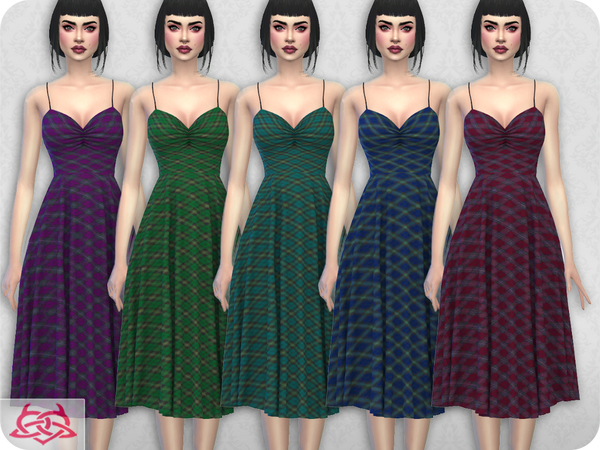 Sims 4 Claudia dress RECOLOR 9 by Colores Urbanos at TSR