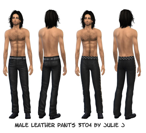 Sims 4 Male Leather Pants 3to4 at Julietoon – Julie J