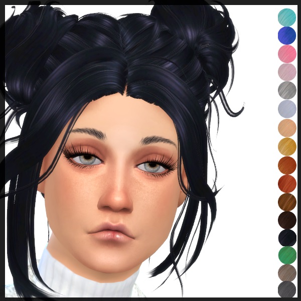 Sims 4 Newsea gaze hair (clayed and Alpha) at Dachs Sims