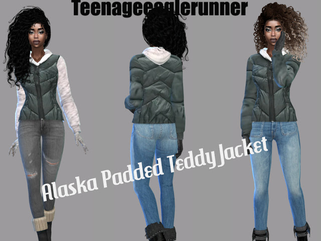 Sims 4 Alaska Padded Teddy Jacket at Teenageeaglerunner