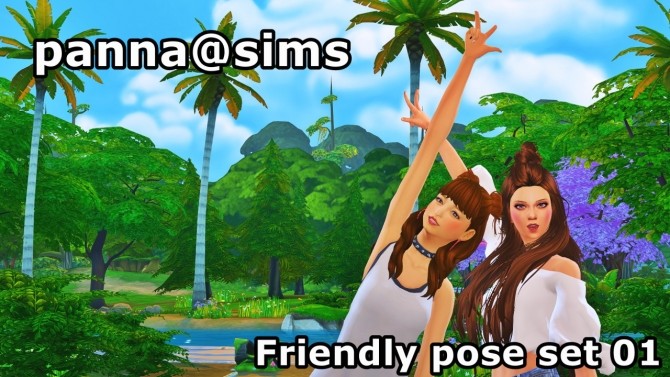 Sims 4 Friendly pose set 01 at Panna Sims