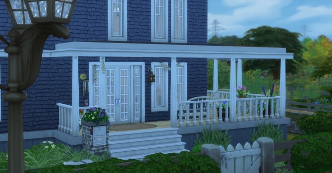 Sims 4 Blue Countryside House by Chax at Mod The Sims
