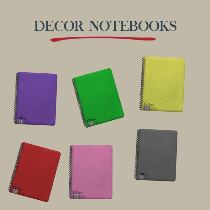 Sims 4 Decor Notebooks at Leo Sims
