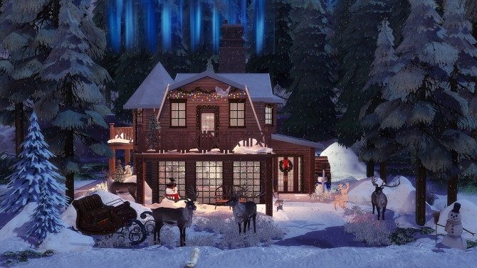 Sims 4 Christmas Eve cottage at Frau Engel