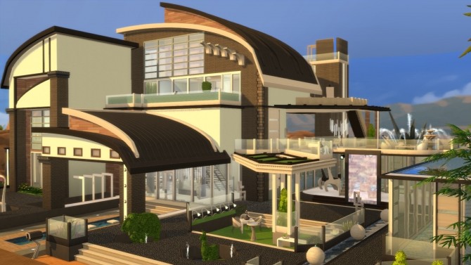 Sims 4 Butterfly Mansion noCC Modern by norenegonc at Mod The Sims