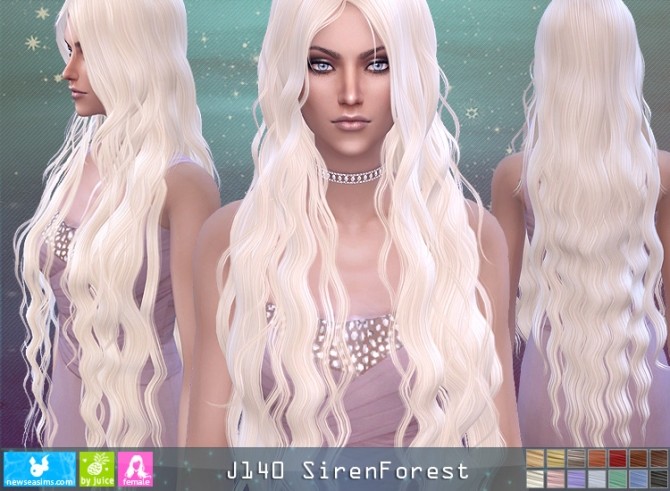 Sims 4 J140 SirenForest hair (Pay) at Newsea Sims 4