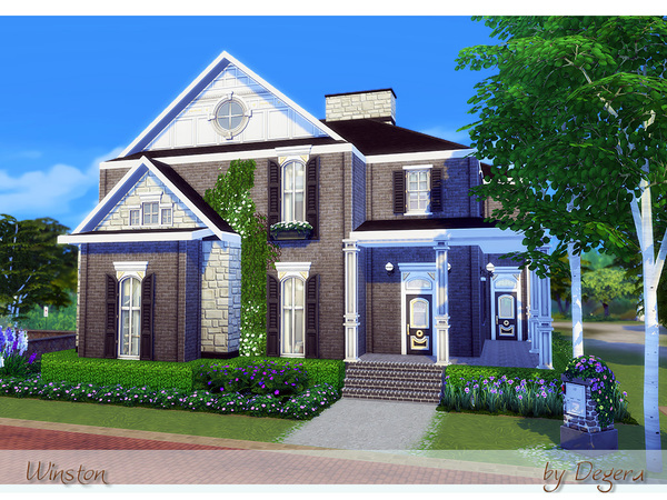 Sims 4 Winston house by Degera at TSR