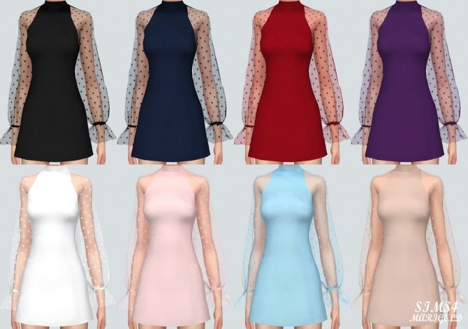 Sims 4 See Through Lovely Dress at Marigold