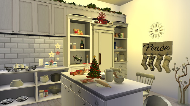 Sims 4 Joy Christmas Kitchen by Rissy Rawr at Pandasht Productions