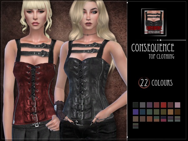 Sims 4 Consequence Top by RemusSirion at TSR