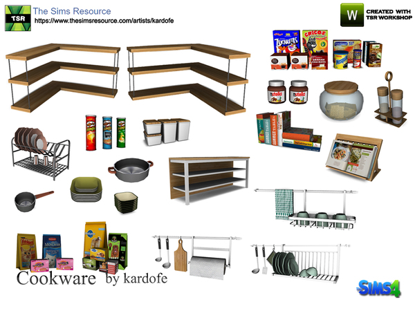 Sims 4 Cookware by kardofe at TSR