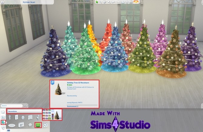 Sims 4 Holiday Tree 12 Recolours by wendy35pearly at Mod The Sims
