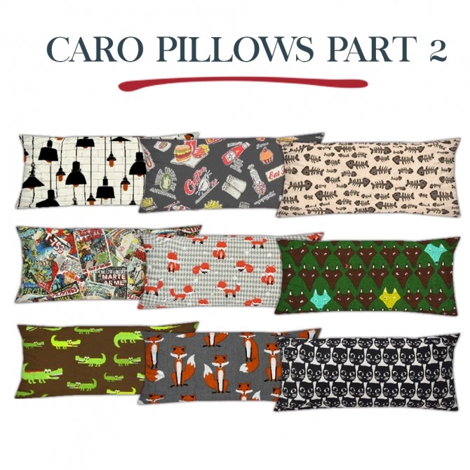 Sims 4 Caro Pillows Part 2 at Leo Sims