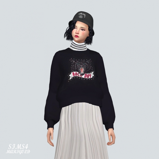 Sweatshirt With Turtleneck at Marigold » Sims 4 Updates