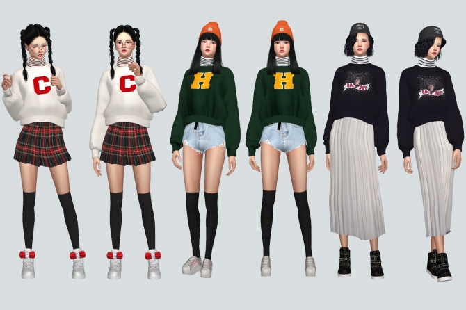 Sweatshirt With Turtleneck at Marigold » Sims 4 Updates