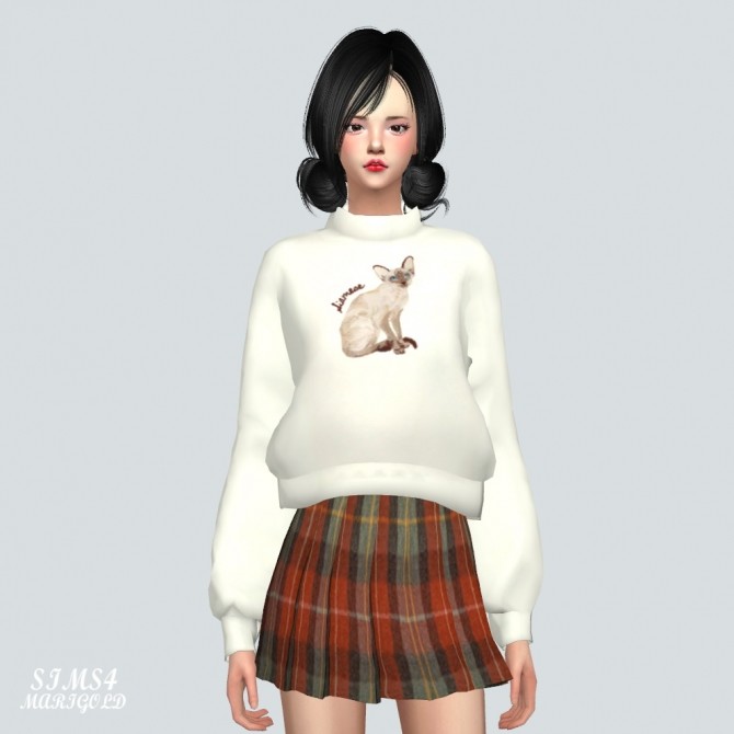 Sims 4 Half Turtleneck Sweatshirt at Marigold