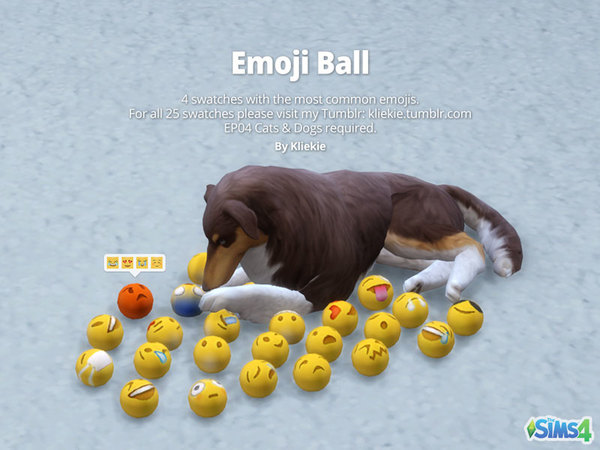 Sims 4 Emoji Ball by kliekie at TSR
